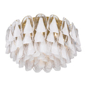 Verla Crest 11-Light Flush Mount in Legacy Brass