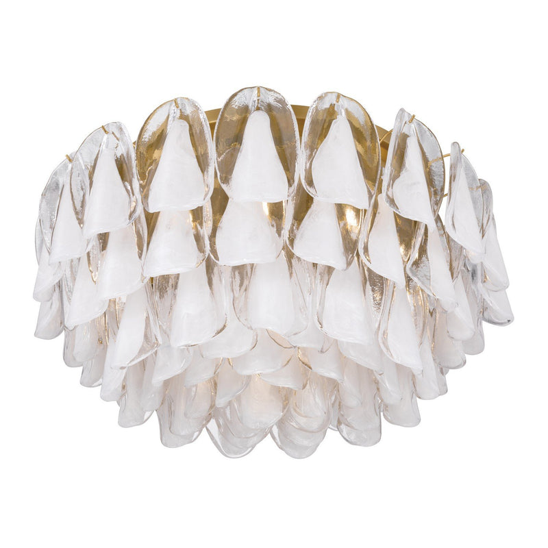 Verla Crest 11-Light Flush Mount in Legacy Brass