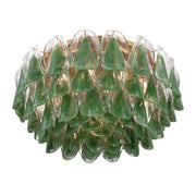 Verla Crest 11-Light Flush Mount in Legacy Brass