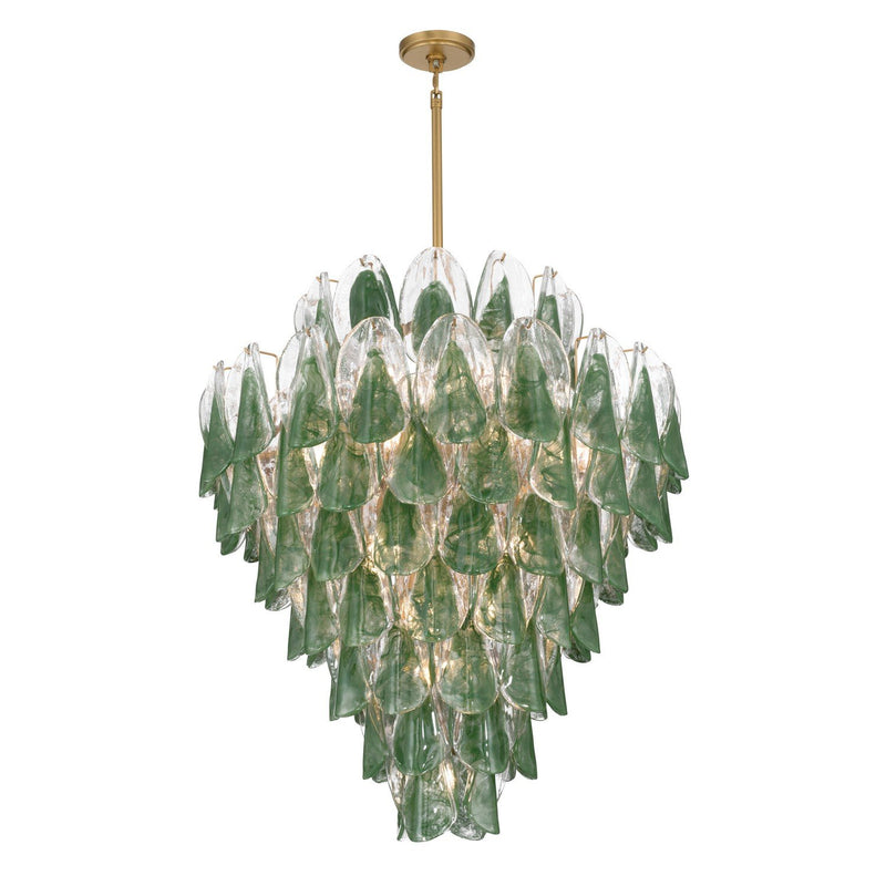 Verla Crest 21-Light Chandelier in Legacy Brass