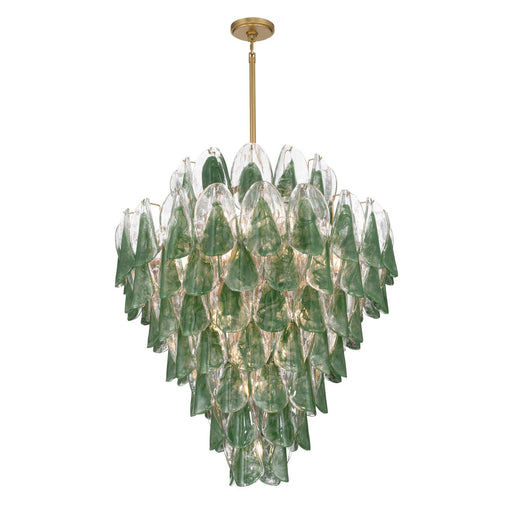 Verla Crest 21-Light Chandelier in Legacy Brass