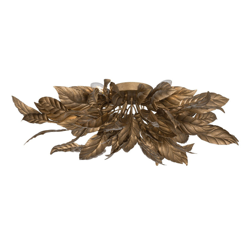 Seraphine 6-Light Flush Mount in Weathered Gold