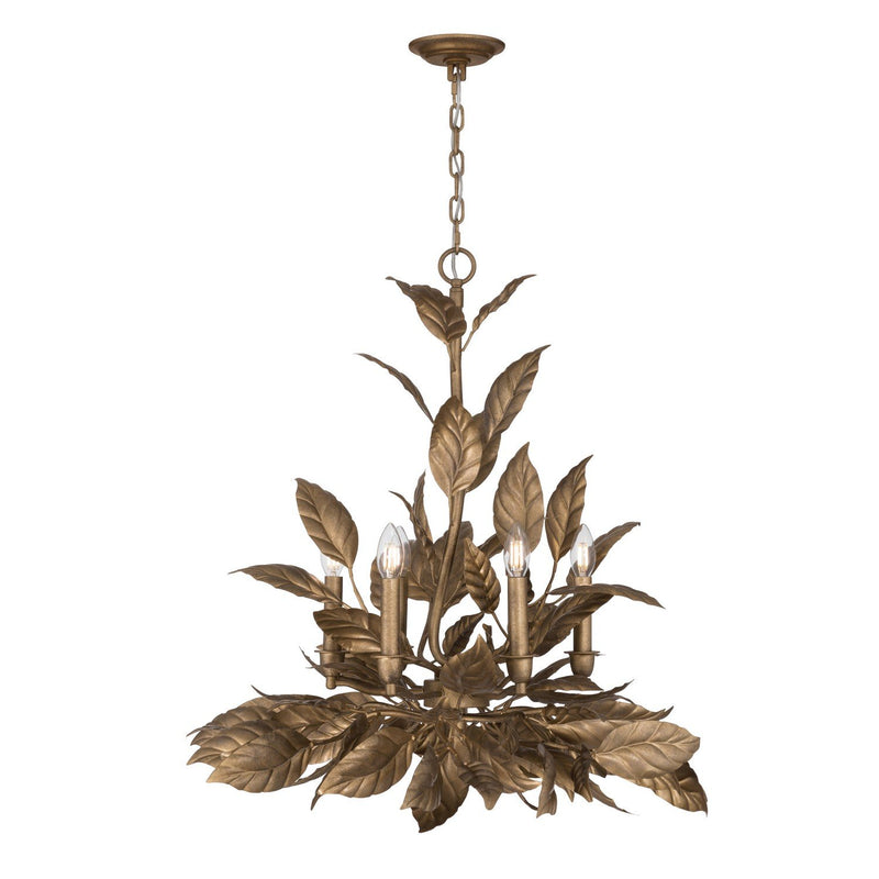 Seraphine 6-Light Chandelier in Weathered Gold