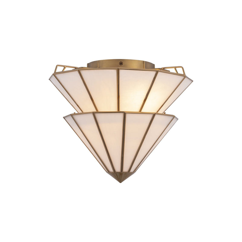 Jaxen 3-Light Semi-Flush Mount in Legacy Brass