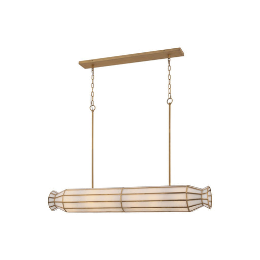 Jaxen 6-Light Linear Pendant in Legacy Brass