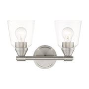 Haddington 2-Light Bath Vanity Light in Brushed Nickel