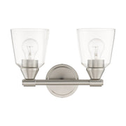 Haddington 2-Light Bath Vanity Light in Brushed Nickel