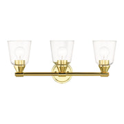 Haddington 3-Light Bath Vanity Light in Polished Brass