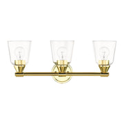 Haddington 3-Light Bath Vanity Light in Polished Brass