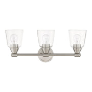 Haddington 3-Light Bath Vanity Light in Brushed Nickel