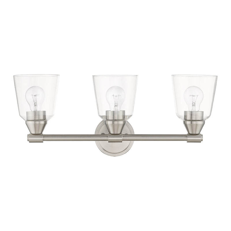 Haddington 3-Light Bath Vanity Light in Brushed Nickel