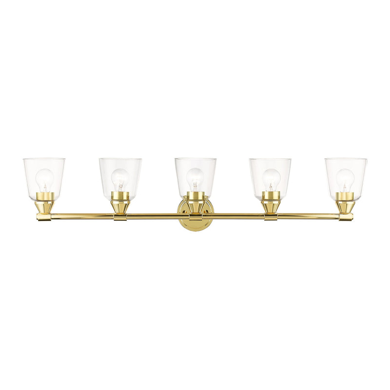 Haddington 5-Light Bath Vanity Light in Polished Brass