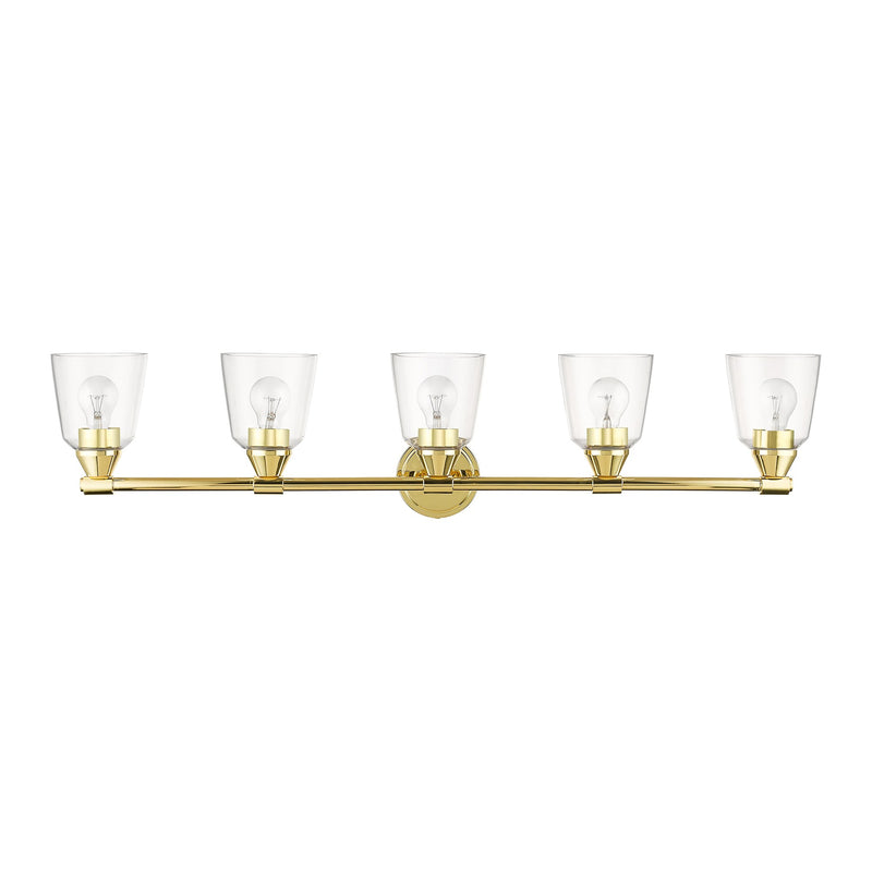 Haddington 5-Light Bath Vanity Light in Polished Brass