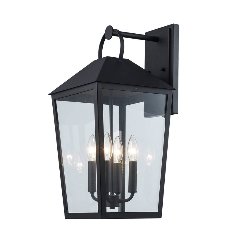 Drift 4-Light 21.5" Outdoor Wall Lantern in Black