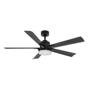 Radiant 56" Outdoor Ceiling Fan with Light in Matte Black