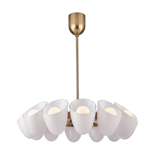 Cocoon 12-Light Chandelier in Winter Brass
