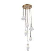 Bolsa 6-Light Pendant in Winter Brass
