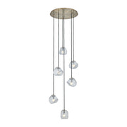 Pallina 6-Light Pendant in Winter Brass