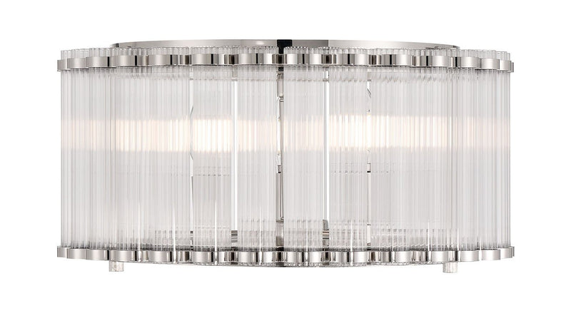 Glasbury 5-Light 17.75" Flush Mount in Polished Nickel
