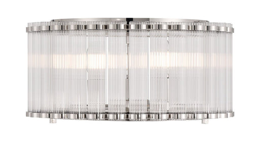 Glasbury 5-Light 17.75" Flush Mount in Polished Nickel