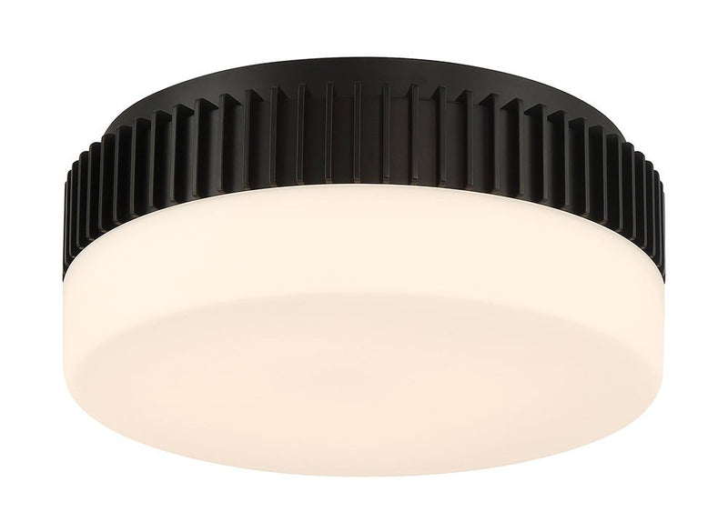 Purgos 12" LED Flush Mount in Matte Black