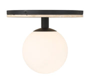 Carnagie 15" Semi-Flush Mount in Matte Black