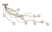 Athena 12-Light 20" Semi-Flush Chandelier in Antique Gold