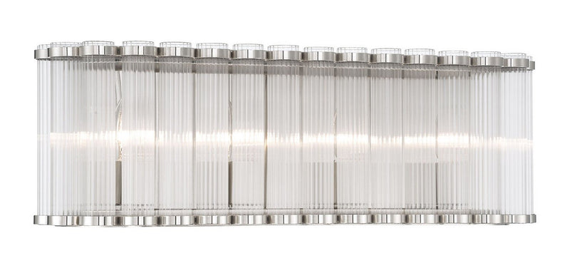 Glasbury 4-Light 23.75" Vanity Light in Polished Nickel