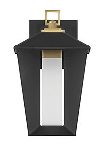 Andson 12.75" Outdoor Wall Sconce in Brass-Sand Black Mix