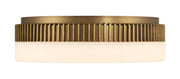 Purgos 17.8" LED Flush Mount in Antique Brass