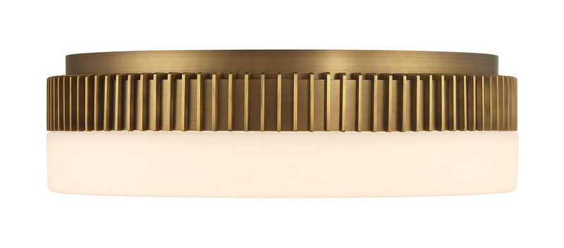 Purgos 17.8" LED Flush Mount in Antique Brass