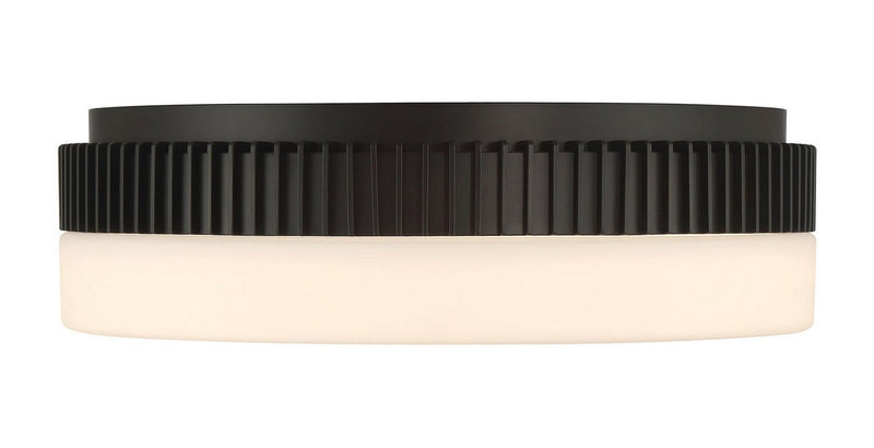 Purgos 17.8" LED Flush Mount in Matte Black