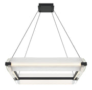 Neoness 4-Light 34" Square Pendant in Matte Black
