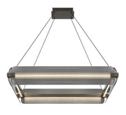 Neoness 4-Light 34" Square Pendant in Weathered Brass