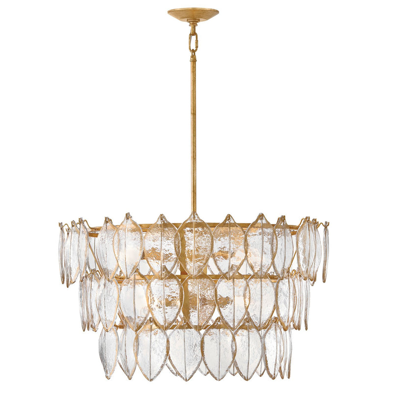 Amira 8-Light Pendant in Distressed Brass