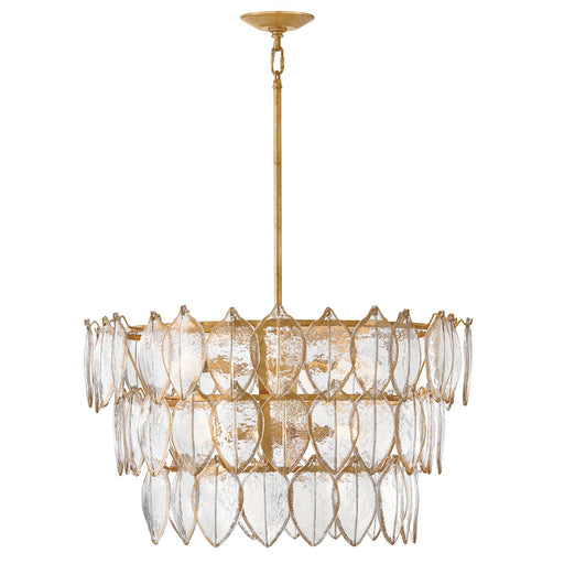 Amira 8-Light Pendant in Distressed Brass