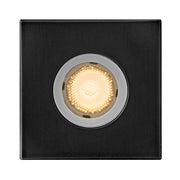 Sparta Dot Small Square Button Light in Stainless Steel Black