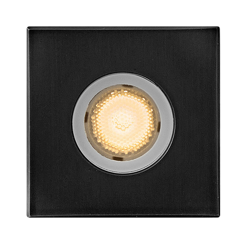 Sparta Dot Small Square Button Light in Stainless Steel Black
