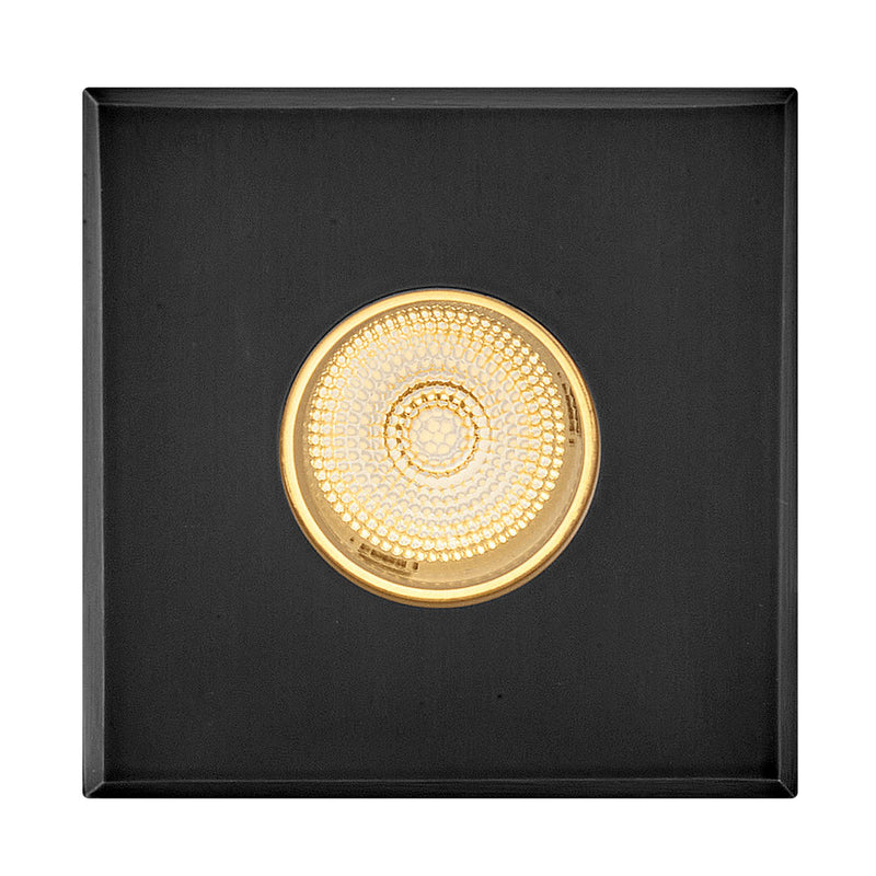 Sparta Dot Large Square Button Light in Stainless Steel Black