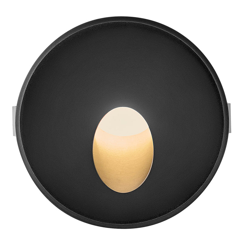 Tilt Round LED Step Light in Stainless Steel Black