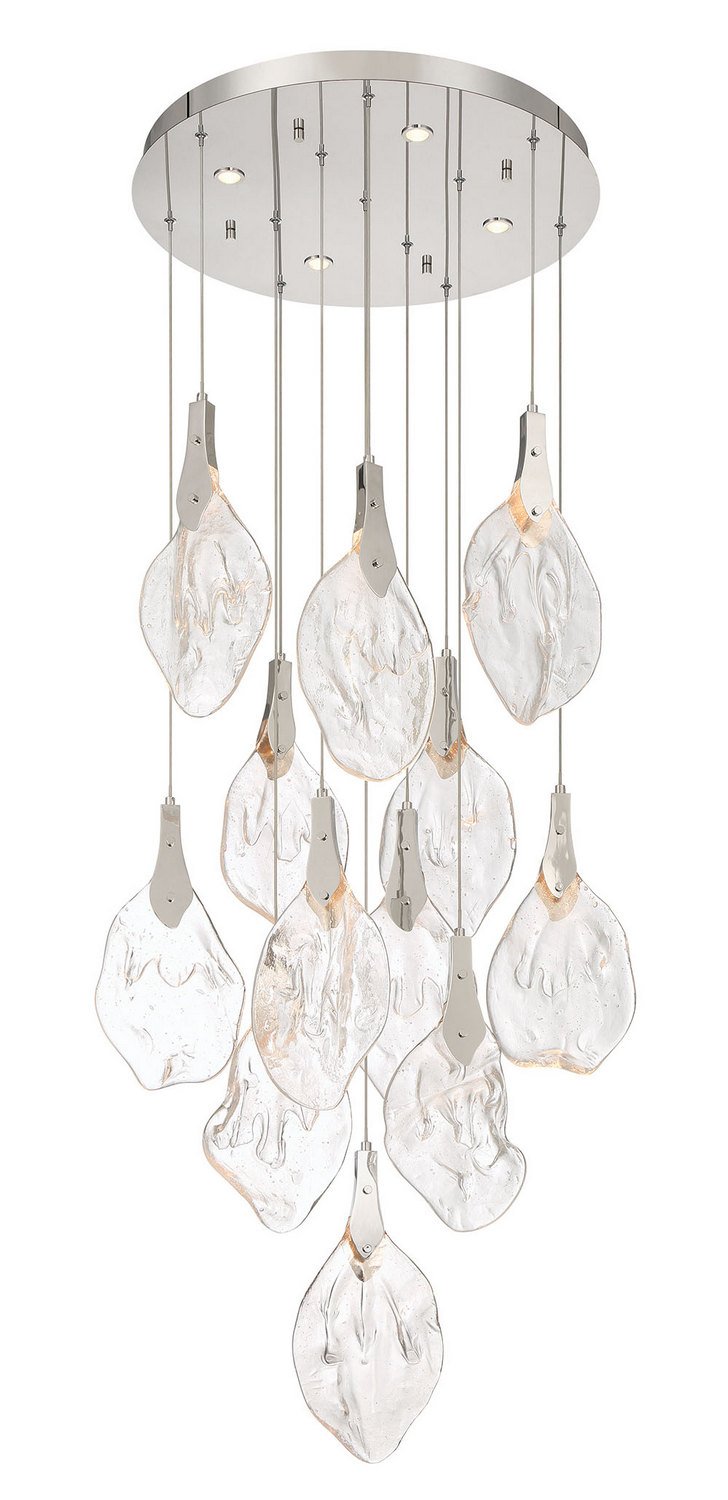 Jateo 16-Light 24" Cluster Pendant in Polished Nickel