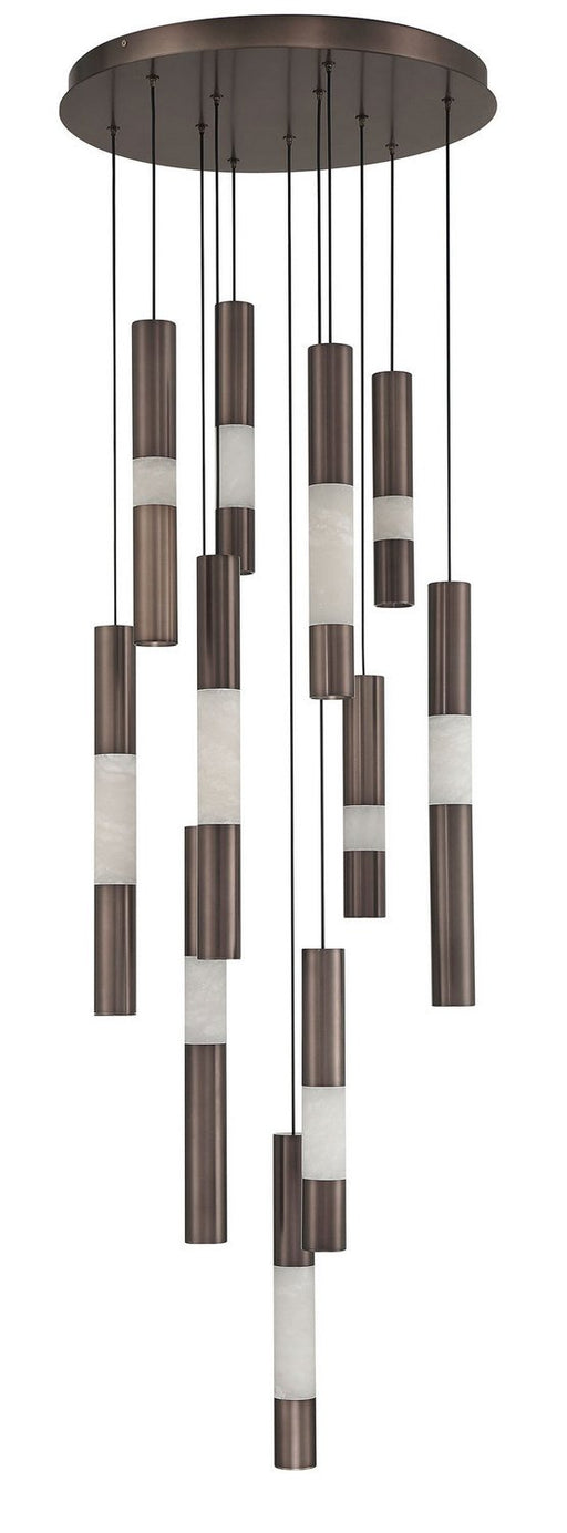 Ronda 11-Light 20" Multi-Drop Pendant in Harlow Bronze