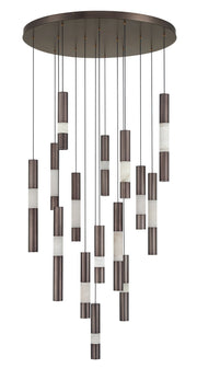 Ronda 15-Light 32" Multi-Drop Pendant in Harlow Bronze