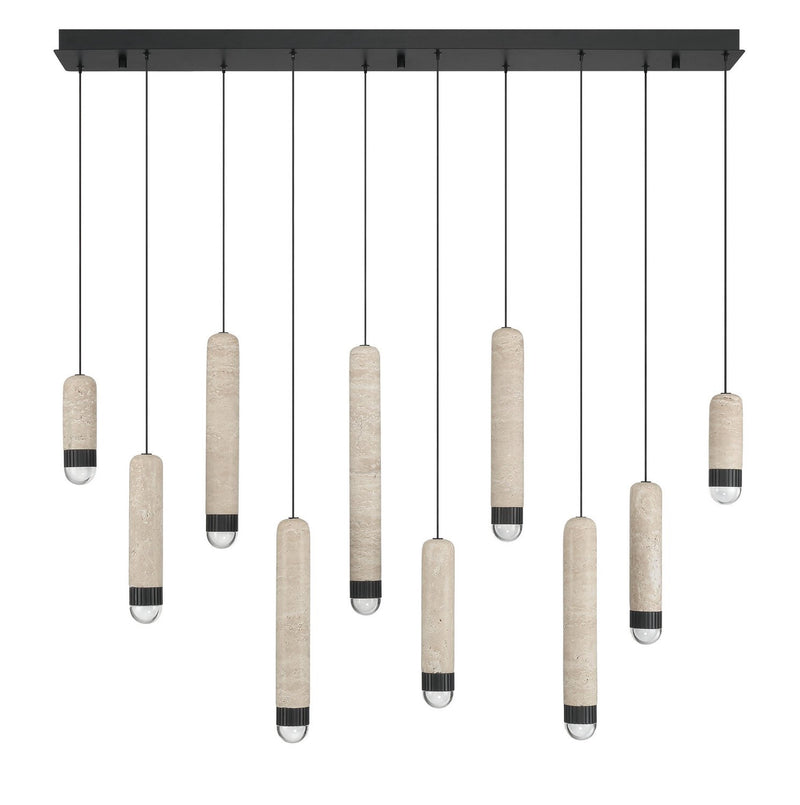 Cambre 10-Light 50" Linear Pendant in Matte Black