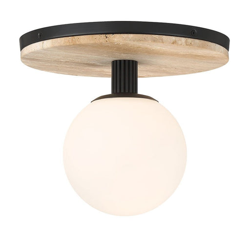 Carnagie 12" Semi-Flush Mount in Matte Black