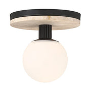 Carnagie 8" Semi-Flush Mount in Matte Black