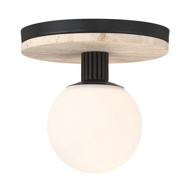 Carnagie 8" Semi-Flush Mount in Matte Black