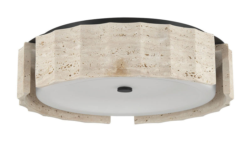 Roslington 17.5" LED Flush Mount in Matte Black