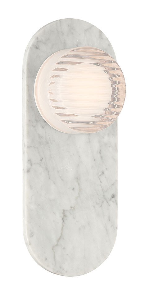 Sternn 15" Outdoor Wall Light in Marble White