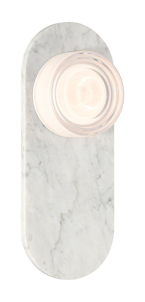 Sternn 15" Outdoor Wall Light in Marble White